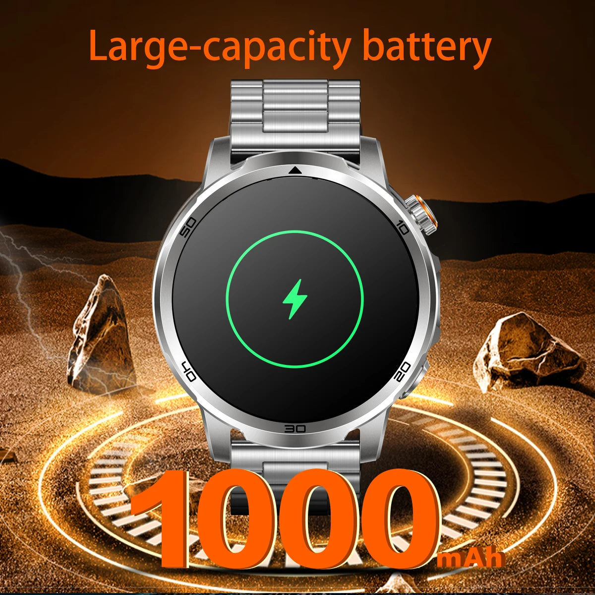 2026 militar t-rex 3 reloj inteligente reloj de Fitness hombres 466*466 pantalla AMOLED 1000mAh batería linterna llamada impermeable Smartwatchs