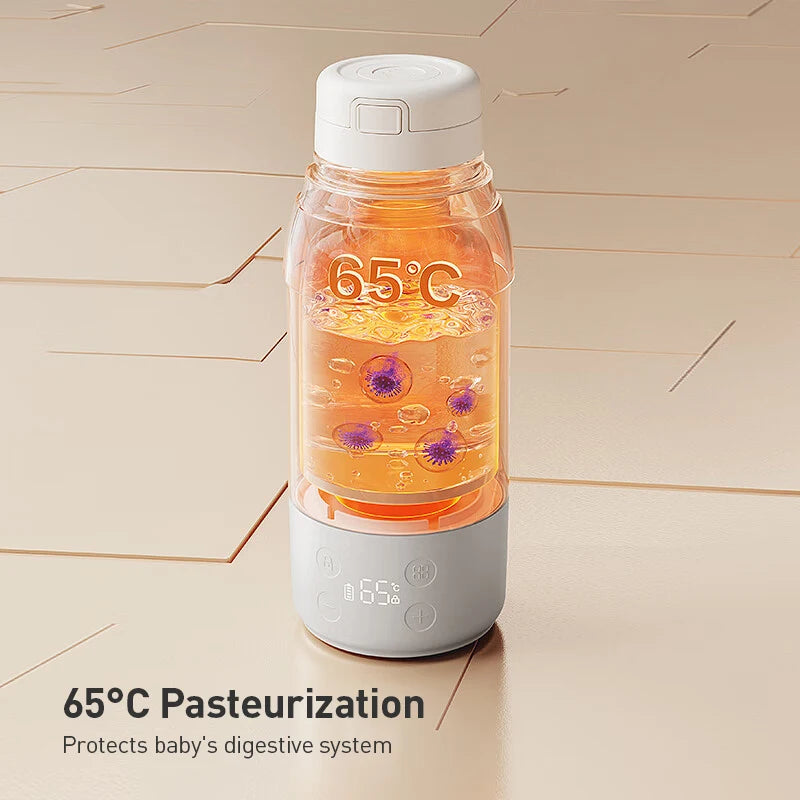Taza Calefactora Eléctrica Portátil 500ml para Leche con Carga Inalámbrica