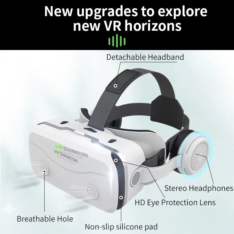 Gafas de realidad Virtual VR, dispositivos de auriculares 3D, lentes para casco Viar, inteligentes para teléfonos inteligentes, auriculares para teléfono móvil Realidade