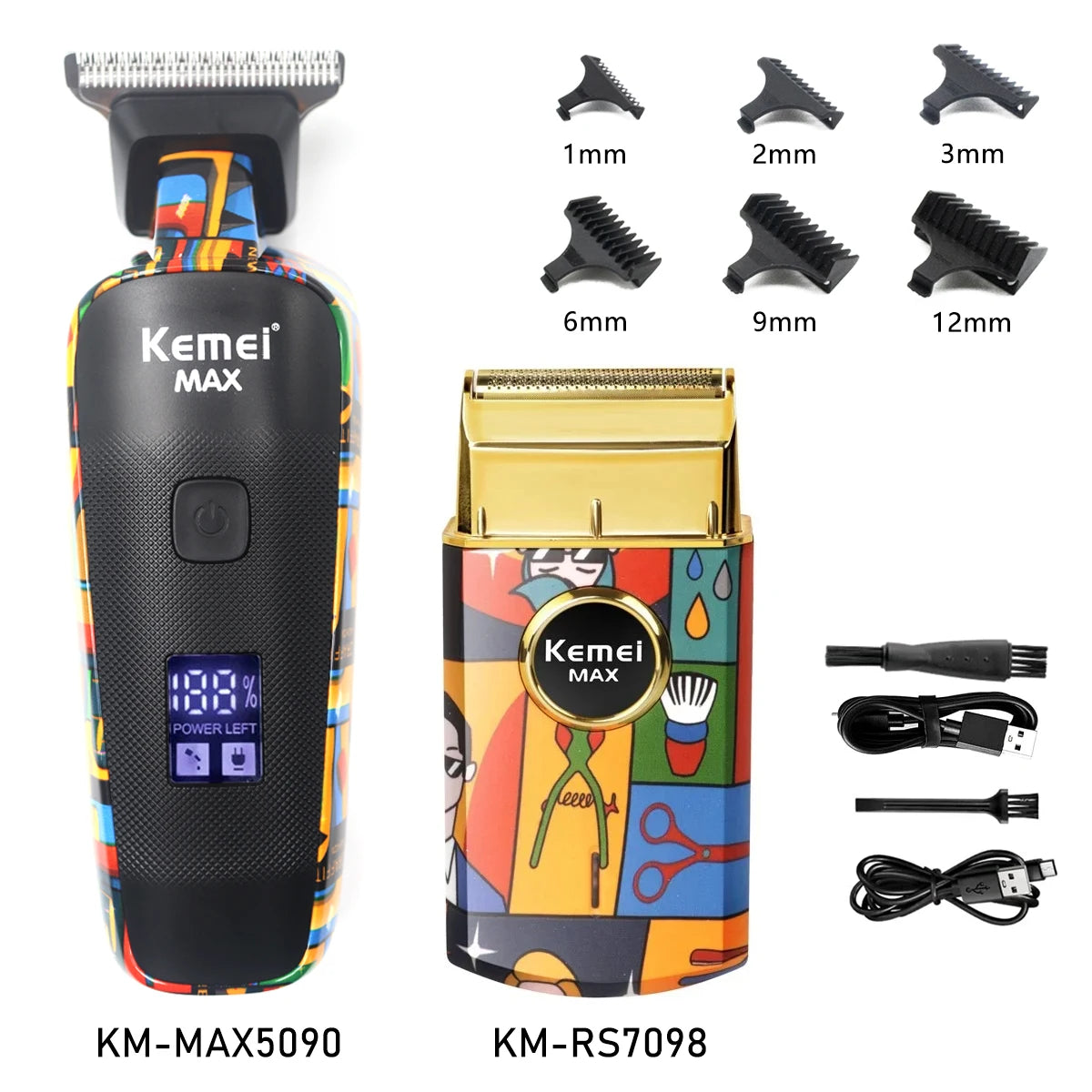Kit de Cortapelos Profesional para Hombre, Máquinas de Barbería Profesional