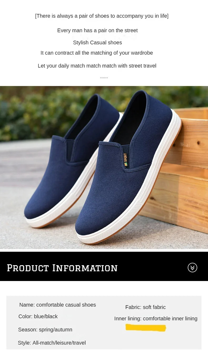 Zapatillas de Lona para Hombre sin Cordones | Livianas y Casuales