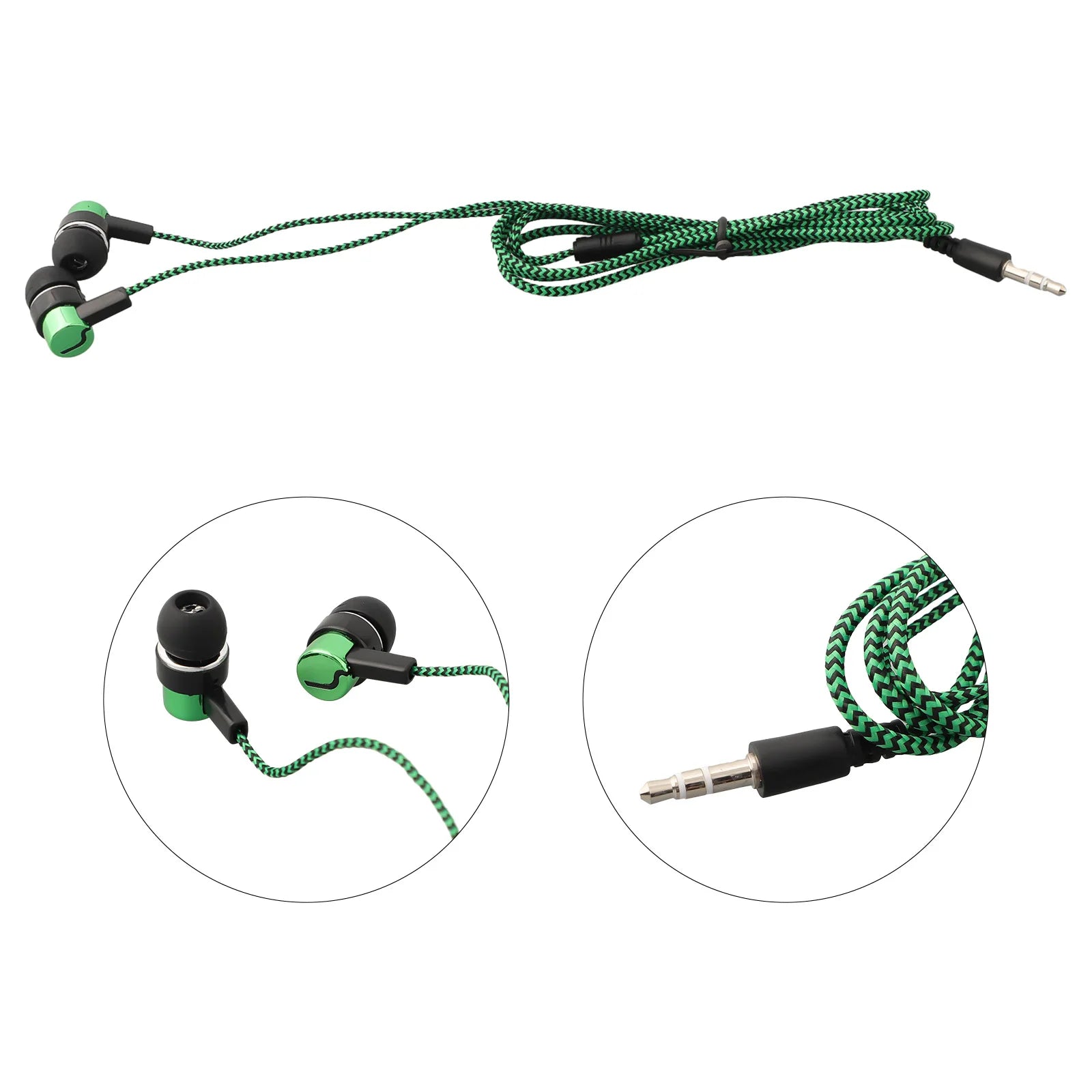 Experimente graves potentes con auriculares internos con cable, auriculares estéreo de 3,5 mm para dispositivos móviles, diseño con aislamiento de ruido