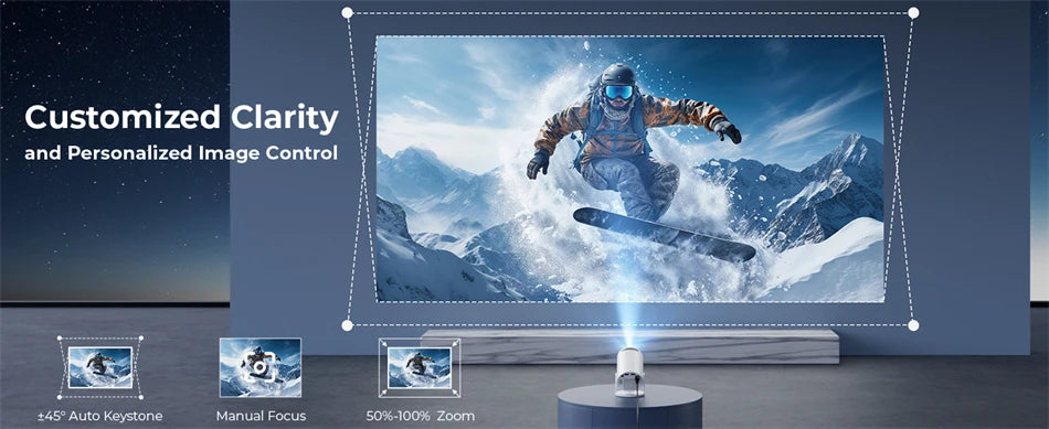 Nuevo Proyector HY300 2026, 4K, Android 11, Wifi6, 290ANSI, Allwinner H713, BT5.0, 1080P, 1280*720P, Cine, Portátil para Exteriores ﻿