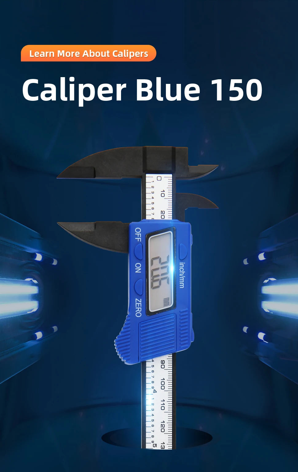 Calibrador de plástico pacômetro calibrador Digital regla electrónica Vernier calibre Digital herramienta de medición calibrador Digital micrómetro