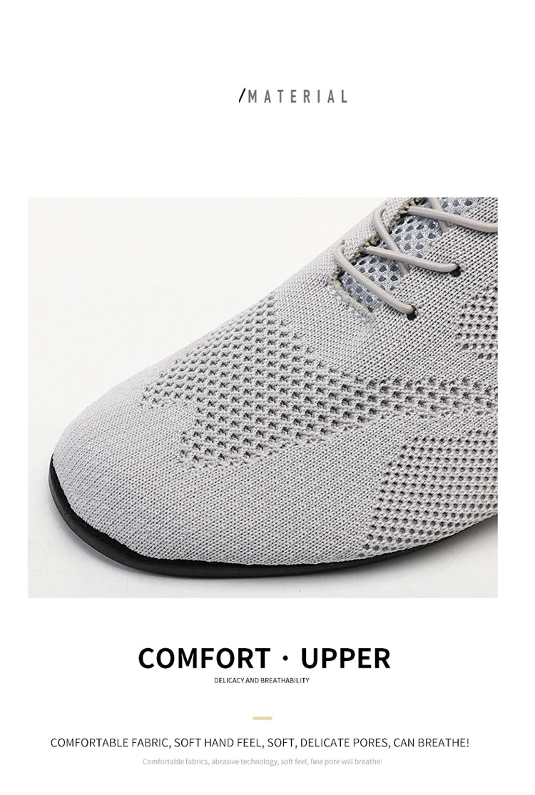 Zapatos informales ligeros sin cuero para hombre, mocasines de malla a la moda para parejas, zapatillas transpirables con cordones para hombre, zapatos planos suaves para Yoga