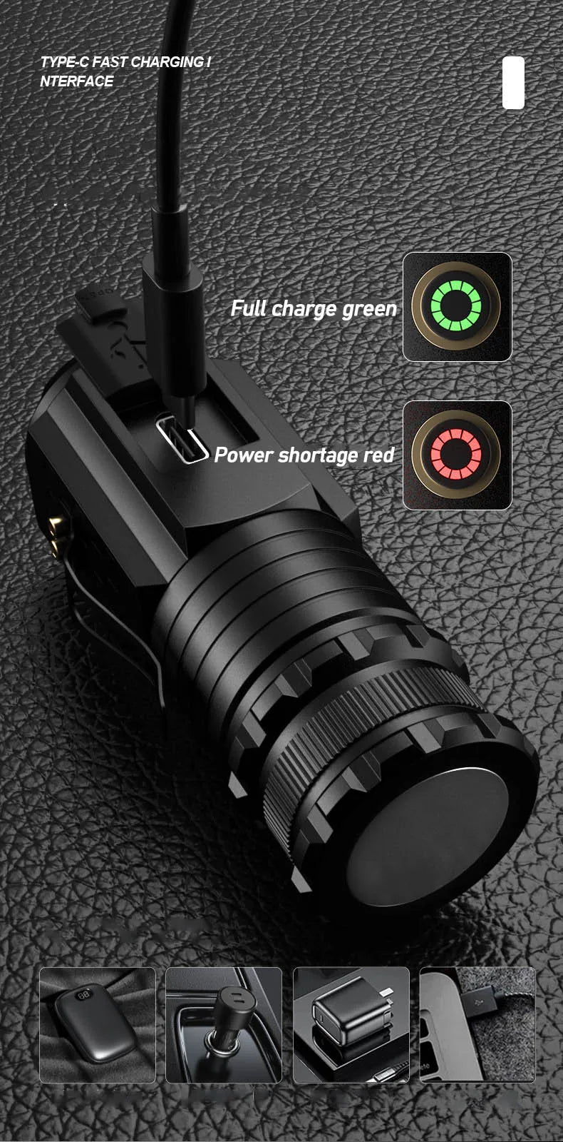 Mini Linterna LED de Aluminio EDC para Senderismo