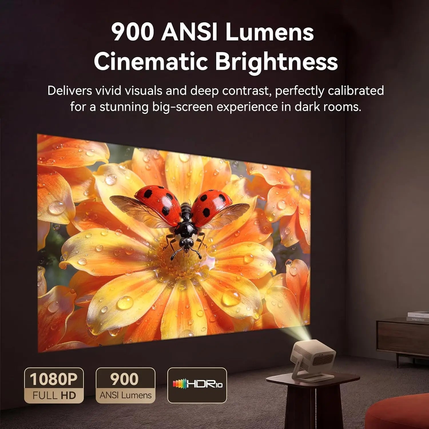 Wanbo Vali 1 Pro Proyector con Google TV 14, MEMC y Dolby, 900 ANSI, 1080P, HDR10, 2+32G, ≤28dB, ASA 3.0, HDMI 2.1