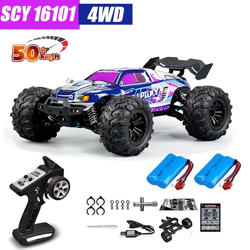 Coche RC MJX VS SCY 16101 16102 PRO 4WD 70Km/h 1/16 de Alta Velocidad, Monster Truck Todoterreno con Control Remoto, Vehículo Eléctrico