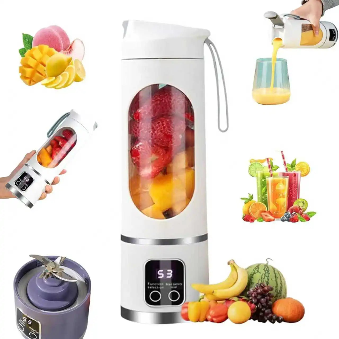 Licuadora Portátil USB para Jugos, Batidos y Milkshakes