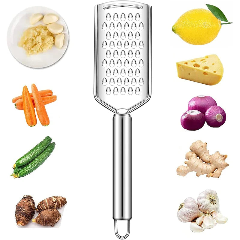 LMETJMA Mini rallador de queso con trituradora de queso de mano, Zester de limón y queso de acero inoxidable para Chocolate, jengibre y ajo JT361