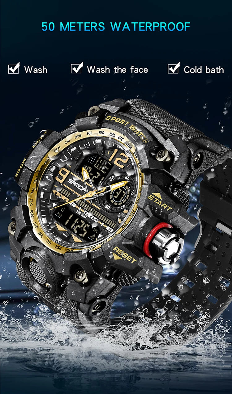 Reloj Digital LED Deportivo SANDA Multifunción para Hombre