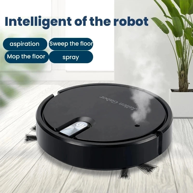Robot Aspirador Inteligente Inalámbrico 5 en 1, Fregado, Humidificador, Súper Silencioso