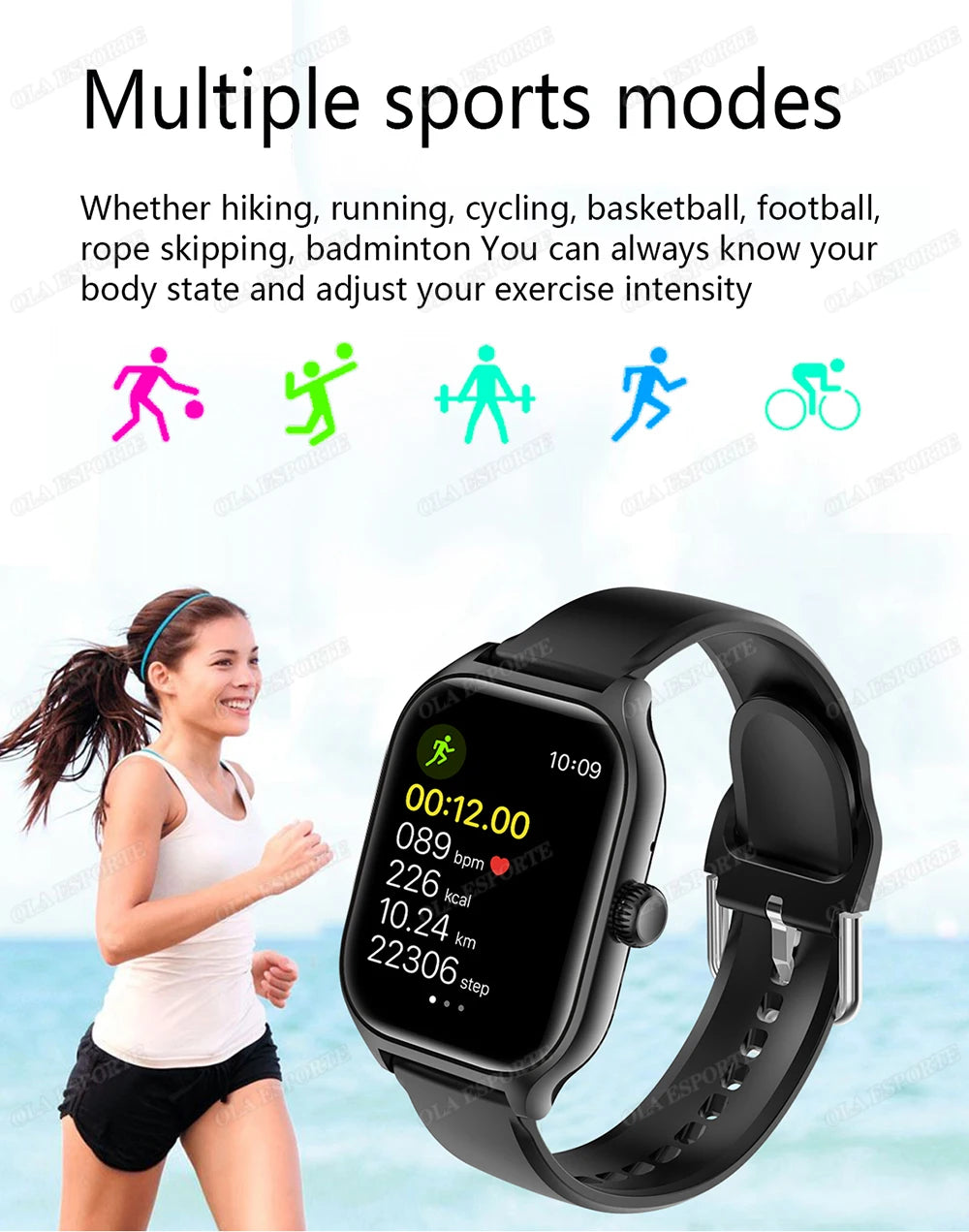 Reloj Inteligente Oxígeno y Presión Arterial Ma27