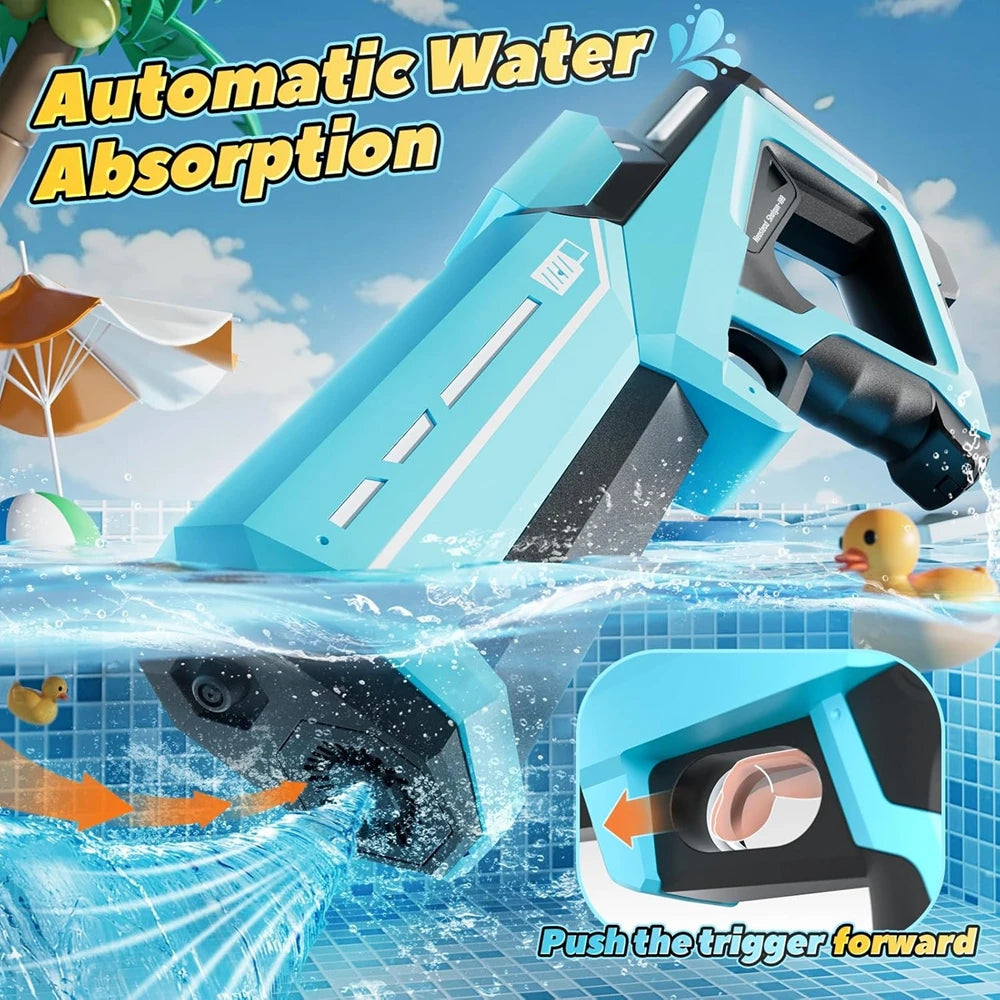 Pistola de Agua Eléctrica para Adultos, Potente Pistola de Agua Automática con Succión, Regalo de Verano, Juego para Playa, Piscina, Jardín, Diversión al Aire Libre