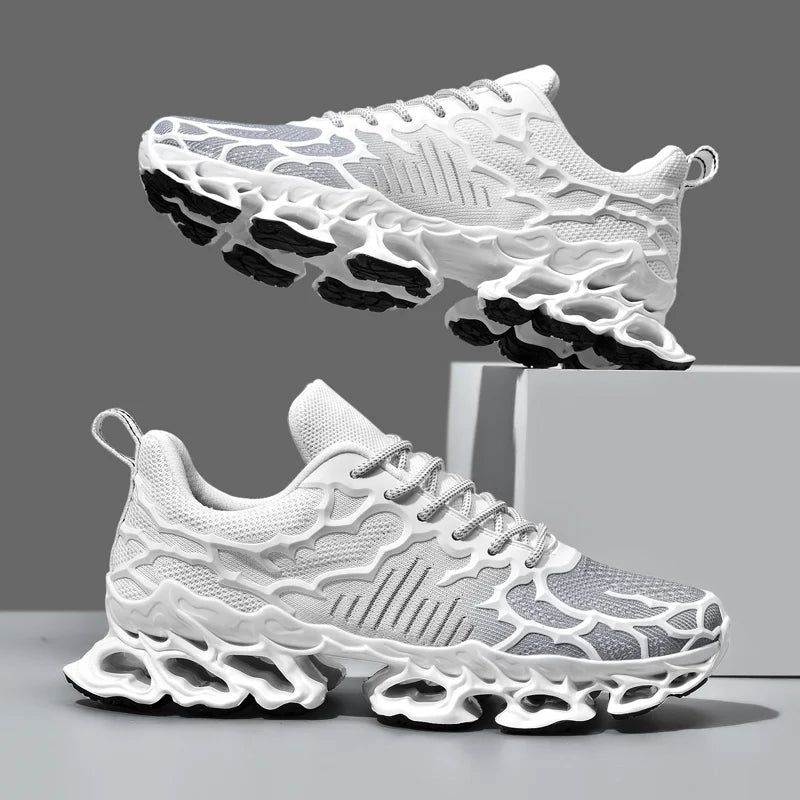 tenis masculino zapatos de hombre zapatillas hombre Zapatillas deportivas de lujo para hombre, zapatos informales para correr, mocasines de moda, color blanco