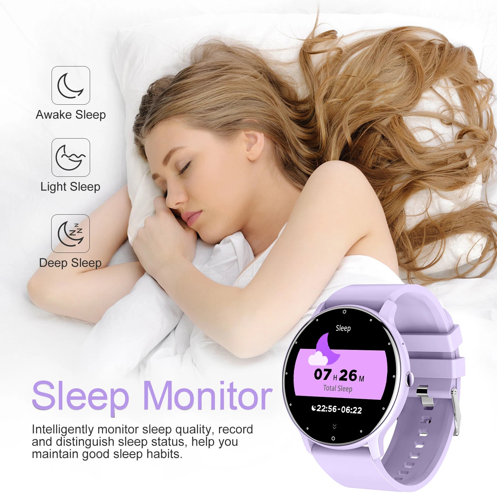 LIGE Reloj Inteligente Táctil IP68 Bluetooth