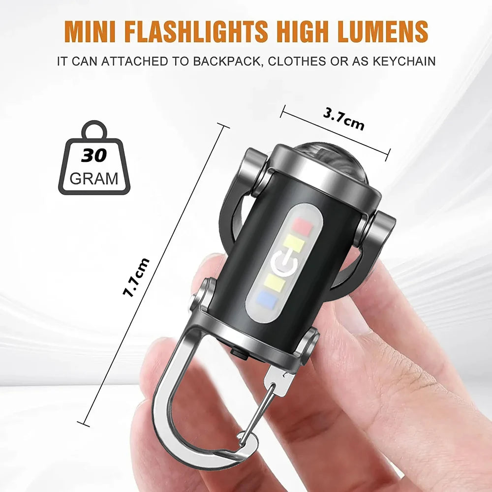 Mini Linterna Llavero COB para Camping y Senderismo