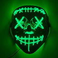 Máscara de Purge con Luces LED de Neón Intermitentes para Cosplay 2026, Máscara de Cabeza para Adultos, Accesorio Festivo que Brilla en la Oscuridad