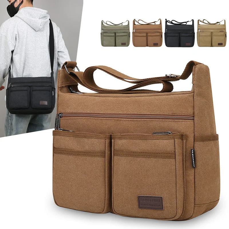 Bolso Cruzado Casual de Negocios con Múltiples Bolsillos