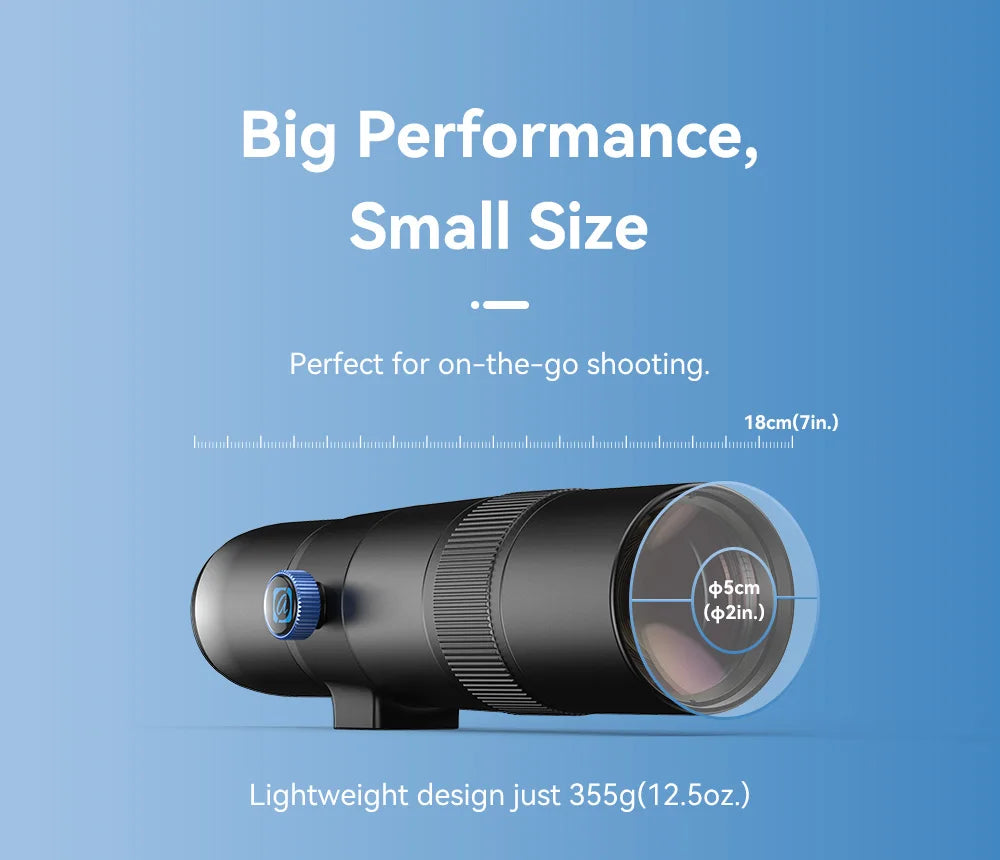 APEXEL Teleobjetivo Monocular 30x con Trípode para Teléfono