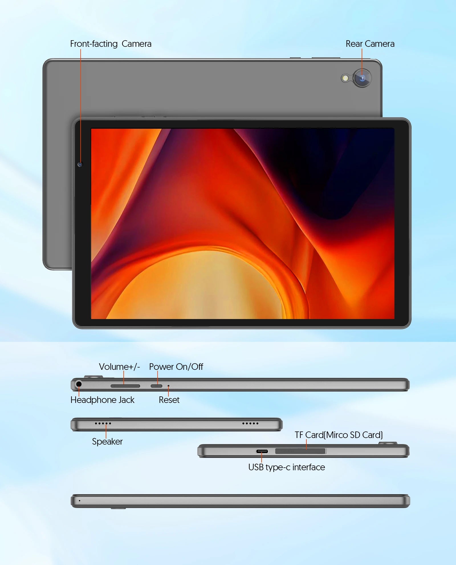 Nueva Tablet Android 14 de 10.0 Pulgadas Actualizada 2026, 4GB de RAM (2+2GB Expandible), 32GB de ROM, Compatible con 5G WiFi + WiFi 6, Funda Gratis