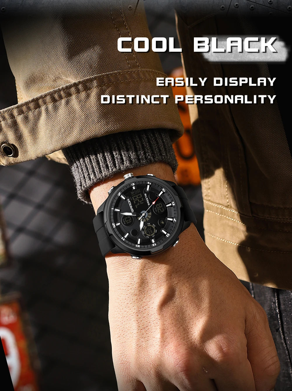 Reloj Militar Digital SANDA G Doble Pantalla para Hombre