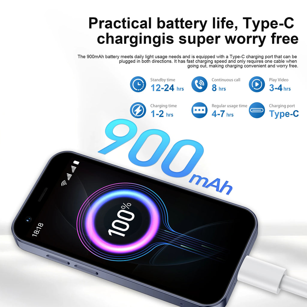 SERVO 18SE Mini Smartphone, pantalla HD de 3,0 pulgadas, 3G WCDMA, 2GB + 16GB, GPS Android, teléfono móvil pequeño, modo de reposo Dual SIM, Play Store
