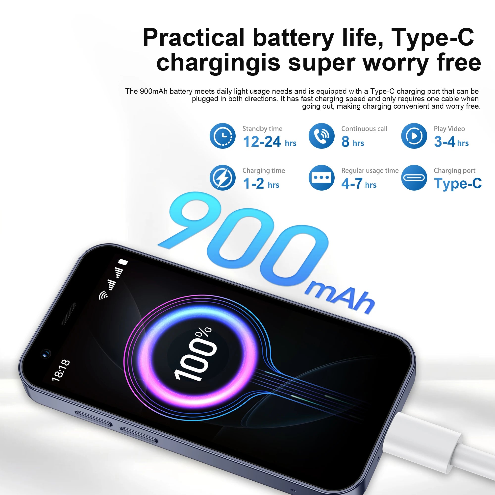 SERVO 18SE Mini Smartphone, pantalla HD de 3,0 pulgadas, 3G WCDMA, 2GB + 16GB, GPS Android, teléfono móvil pequeño, modo de reposo Dual SIM, Play Store