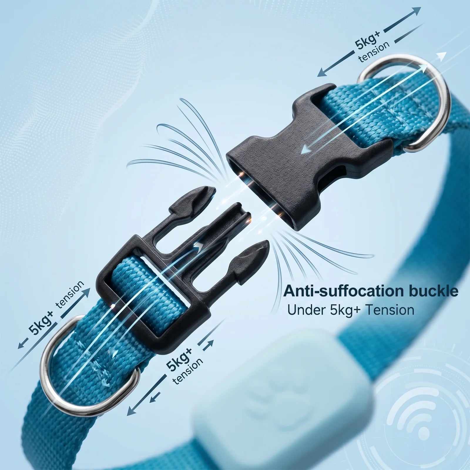 Rastreador GPS para Mascotas a Distancia, Resistente al Agua, Seguimiento en Tiempo Real, Alerta de Movimiento, Collar Antipérdida para Perros y Gatos, Localizador Global para la Aplicación Apple Find