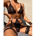 Vestido Transparente con Escote en V y Tanga, Lencería Sexy