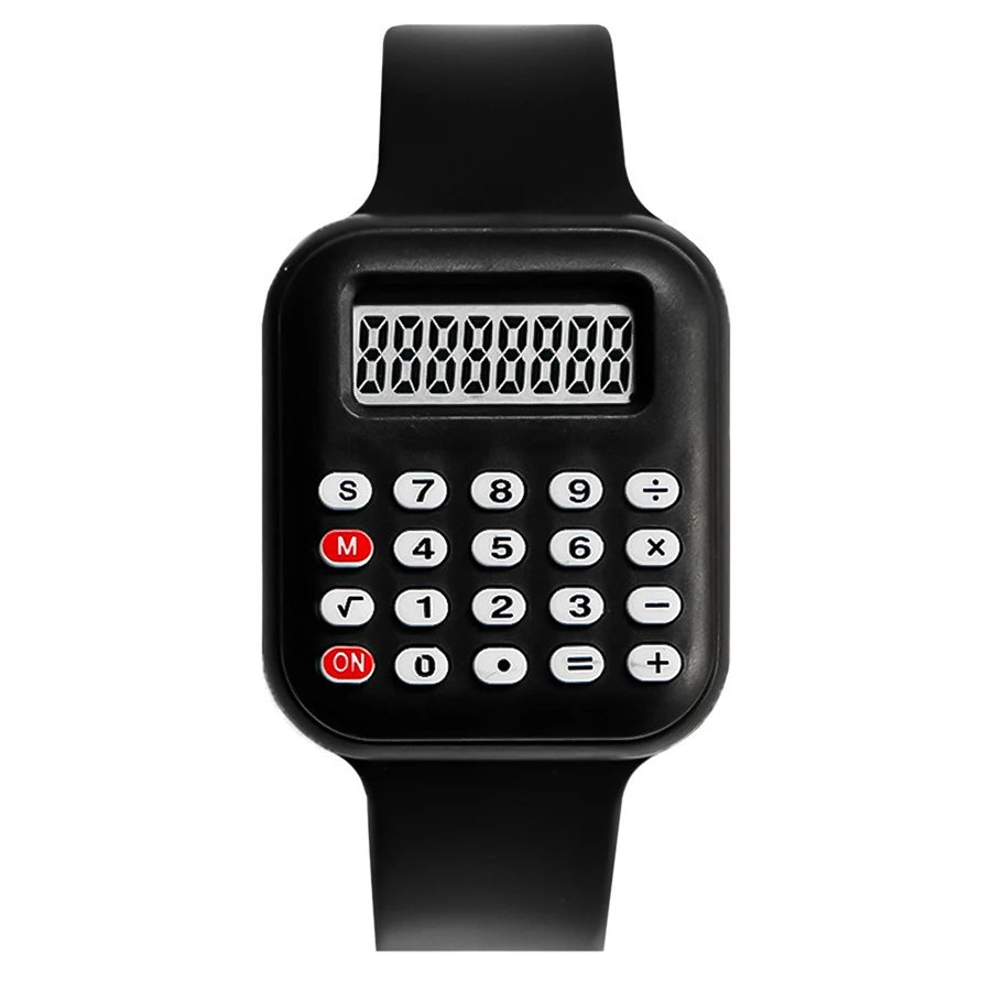 Reloj con calculadora creativa, reloj Digital LED de dibujos animados para niños, reloj electrónico deportivo de moda para niños y niñas, reloj de regalo para estudiantes