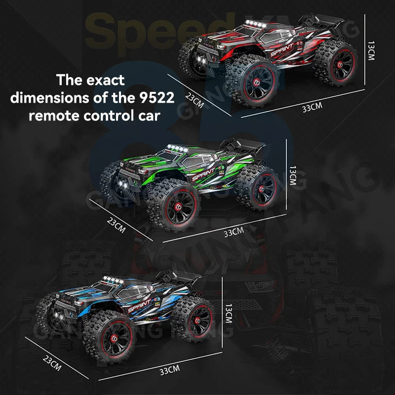 Auto de Carreras RC 1:16 Alta Velocidad 85KM/H con LED para Niños
