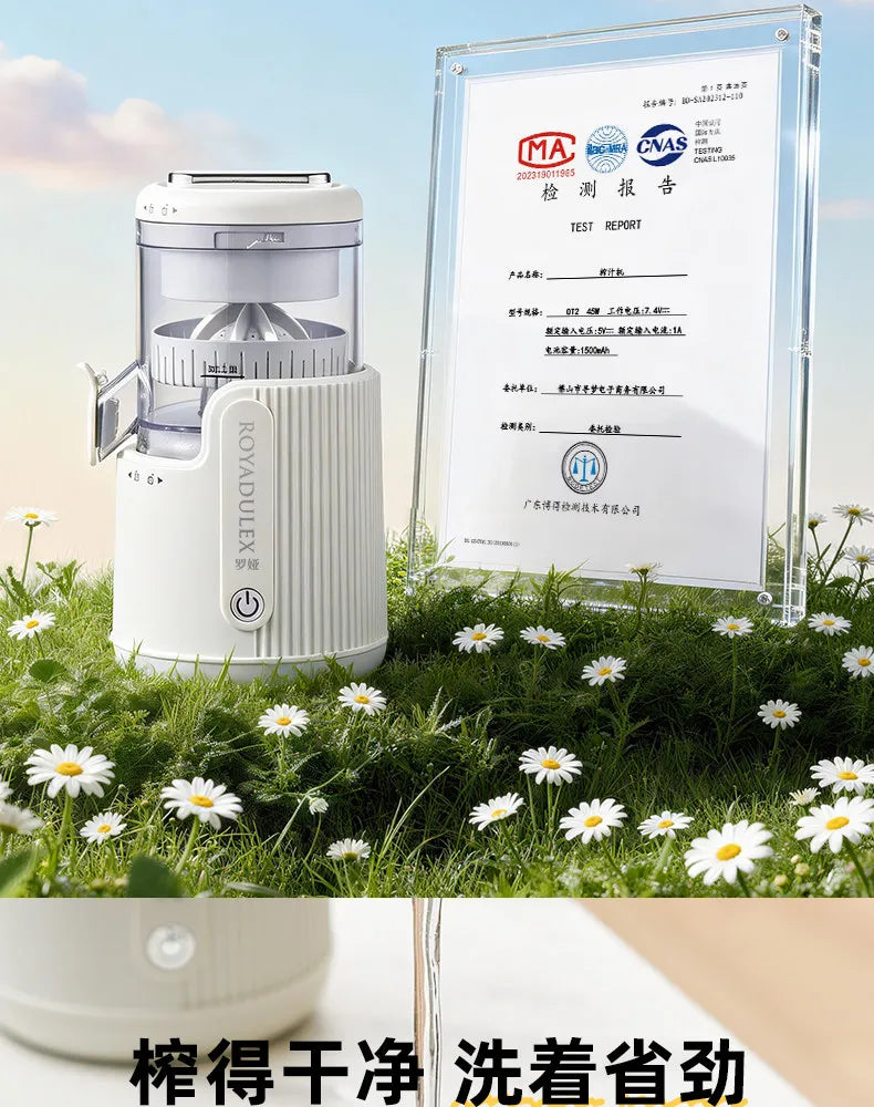 Exprimidor Eléctrico Portátil con Separación Automática de Residuos