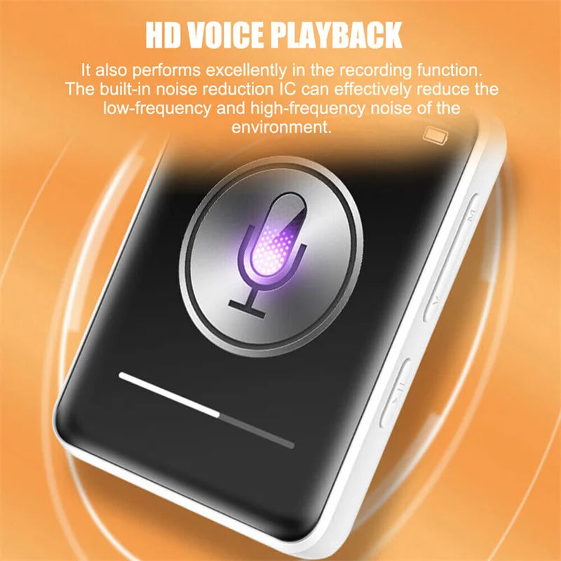 Reproductor MP3 portátil Bluetooth 5.0 con pantalla táctil y Radio FM