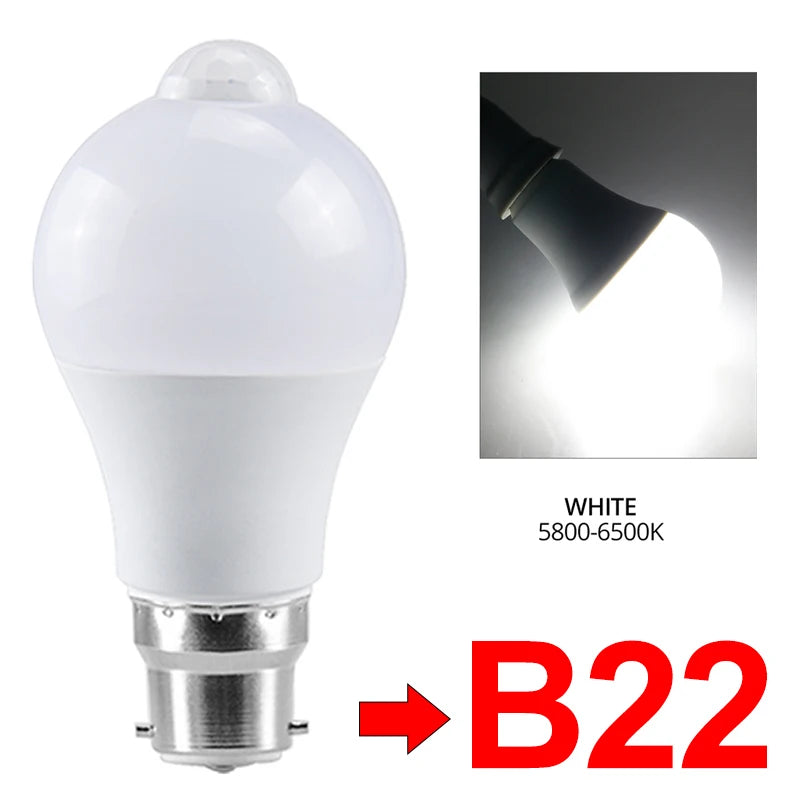 Bombilla LED con Sensor de Movimiento PIR para el Hogar