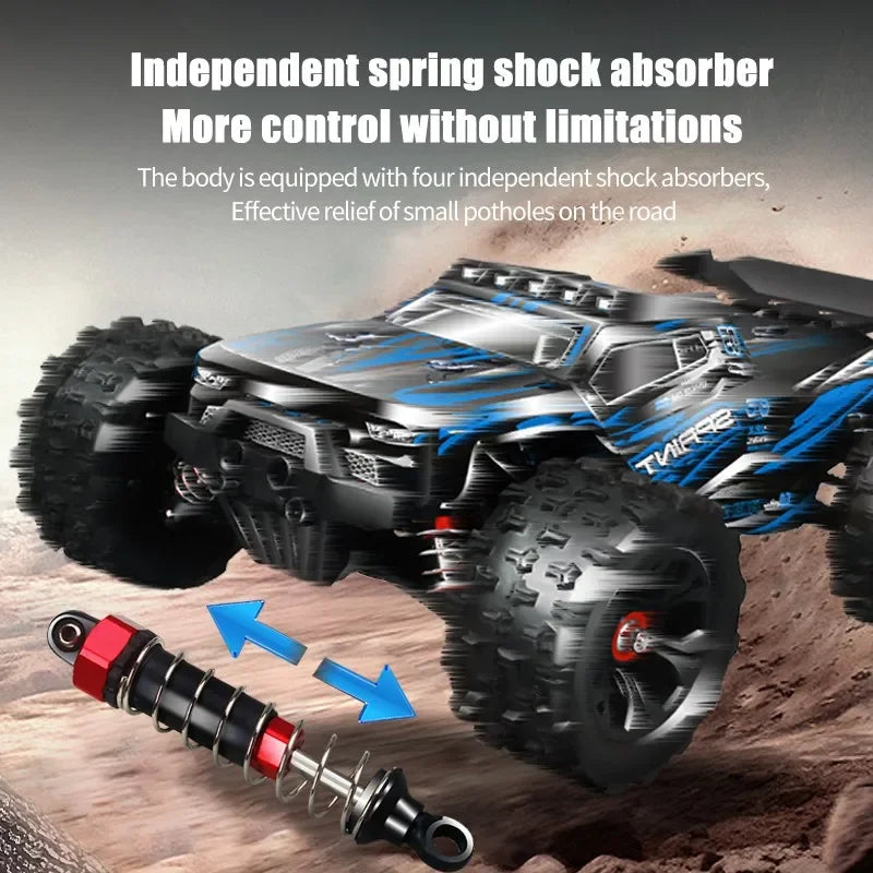 Coche teledirigido 1:16, 85 KM/H o 50 KM/H, 4WD, con Control remoto LED, camión Monster 4x4 de deriva de alta velocidad para niños vs Wltoys 124017   Juguetes