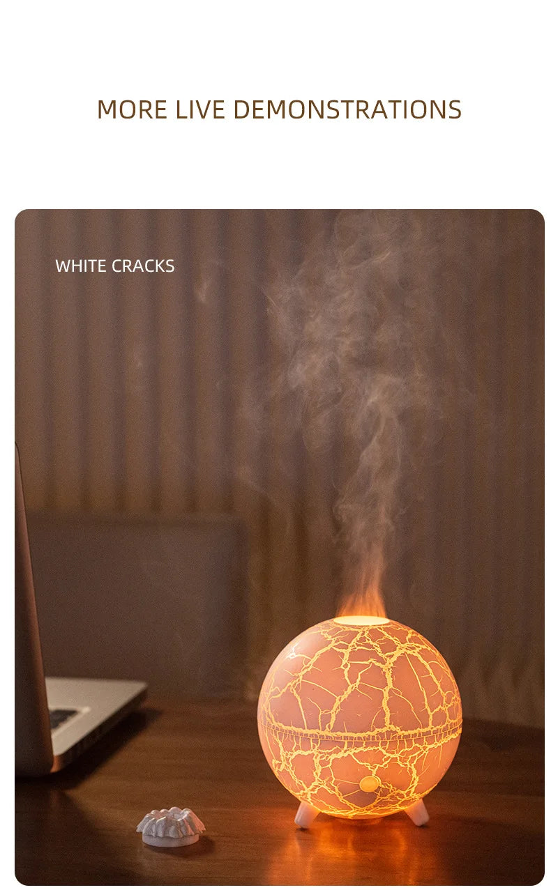 Nueva lámpara de ambiente colorida Planet, humidificador USB, tanque de agua de 200ML, puede agregar aceite esencial, Mini difusor de Aroma para el hogar