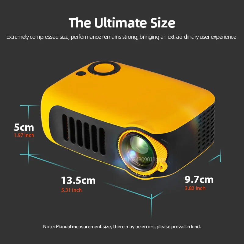 Mini proyector AUN A2000 LED, compatible con 1080P Full HD y 4K