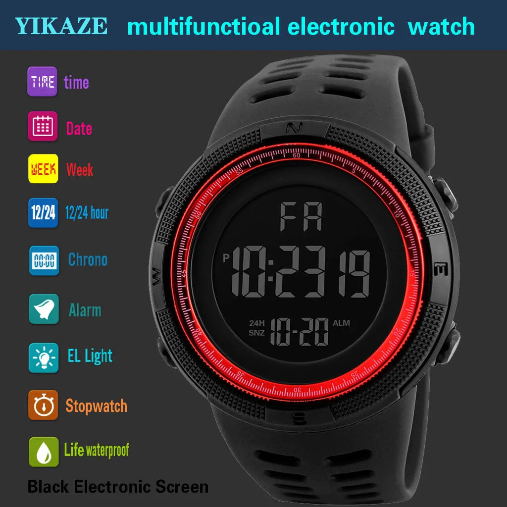Reloj Digital LED Deportivo Militar Multifunción