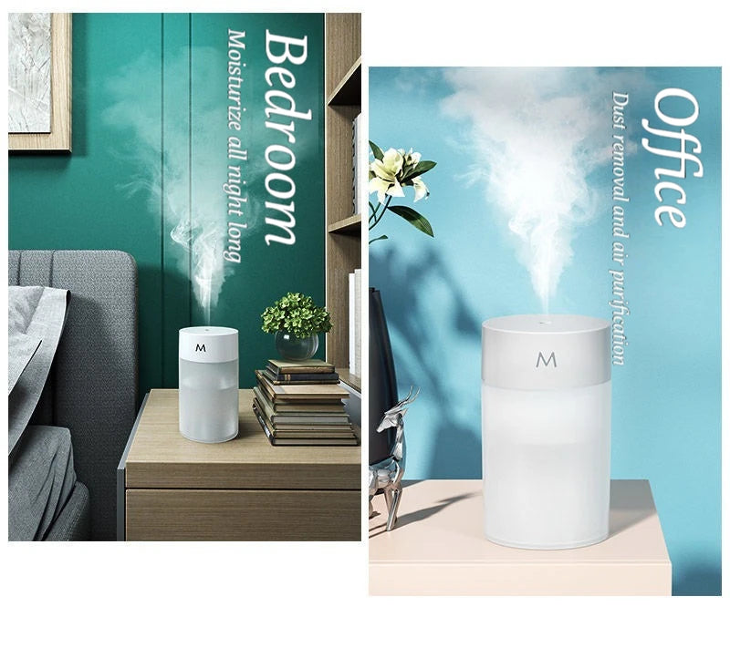 Mini humidificador de aire de 180ML, difusor de aroma eléctrico USB, purificador de aceites esenciales, generador de niebla de aromaterapia, luces para coche, hogar y dormitorio