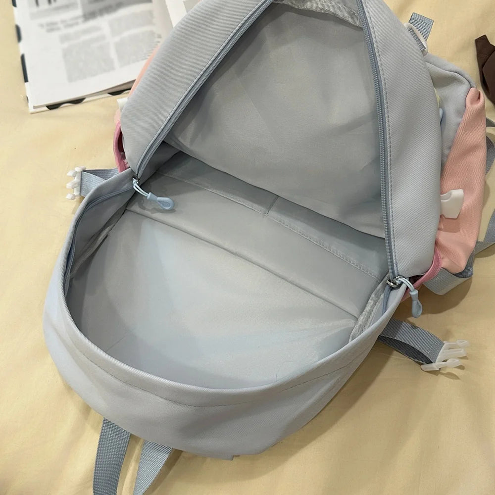 Conjunto de bolsos para mujer, bolsa para el dolor de dos piezas (precioso un tipopo y debe ser mochila), mochila de temporada de regreso a la escuela, mochila bonita y ligera de encaje