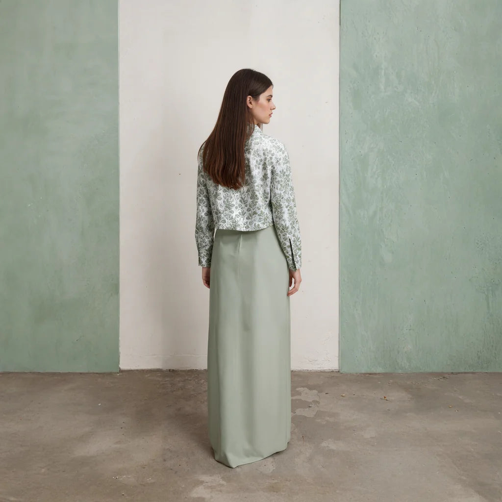 Conjunto de camisa y vestido de lino y algodón para mujer, estampado de moda con bolsillo, colección de vestidos de alta calidad, conjunto elegante de 2 piezas para otoño