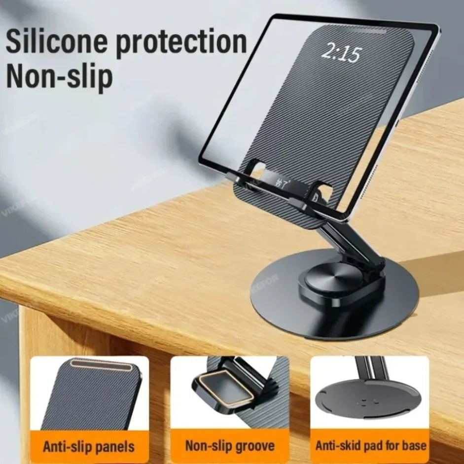 360 °   Soporte Giratorio para Teléfono, Tablet y Laptop, Antideslizante, para Escritorio, Oficina y Caminadora, Compatible con iPhone 17, 16, Samsung S26, S25