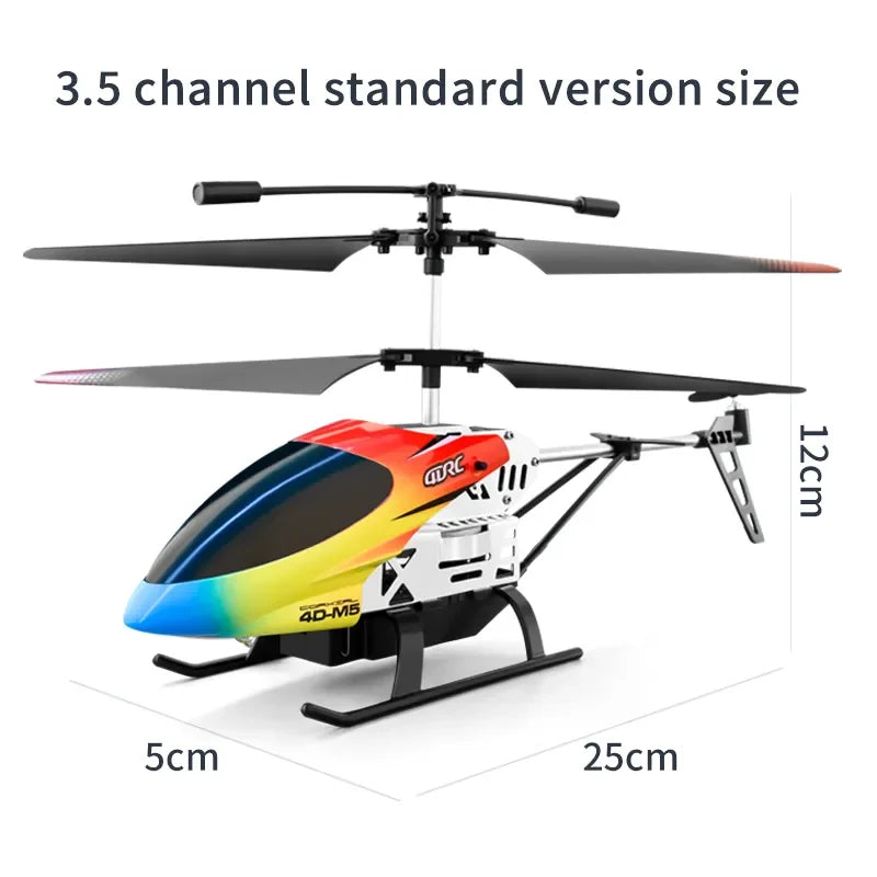 Helicóptero RC con Giroscopio y Luces LED, 3.5 Canales, Mantenimiento de Altitud