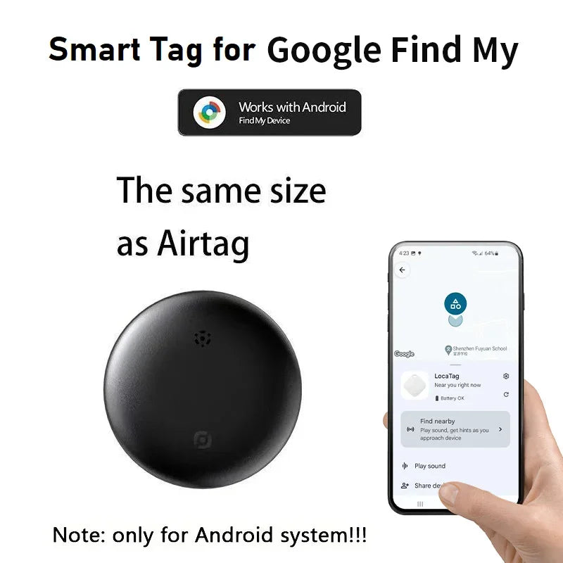 Rastreador Gps para Android e iOS, Google Find My Device, localizador de posicionamiento global, buscador inteligente de repuesto Airtag para coche, niños y mascotas