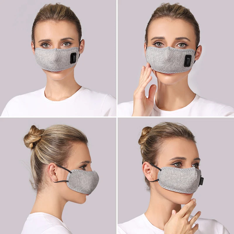 Masajeador Nasal Portátil Eléctrico Mascarilla de Calentamiento Rápido Alivia Malestar Nasal Ligero y Compacto Ideal para Hogar y Viajes