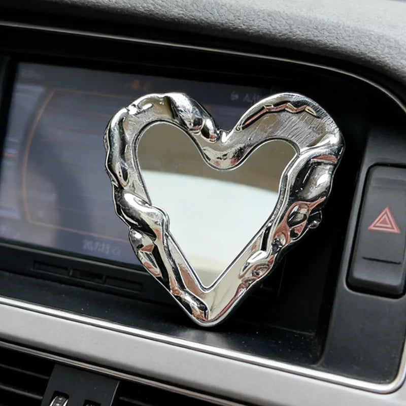 Soporte para Teléfono Móvil, Diseño Coreano, Agarre en Forma de Corazón Plateado, Espejo, Soporte de Lujo para Dedos, Griptok, para iPhone y Samsung
