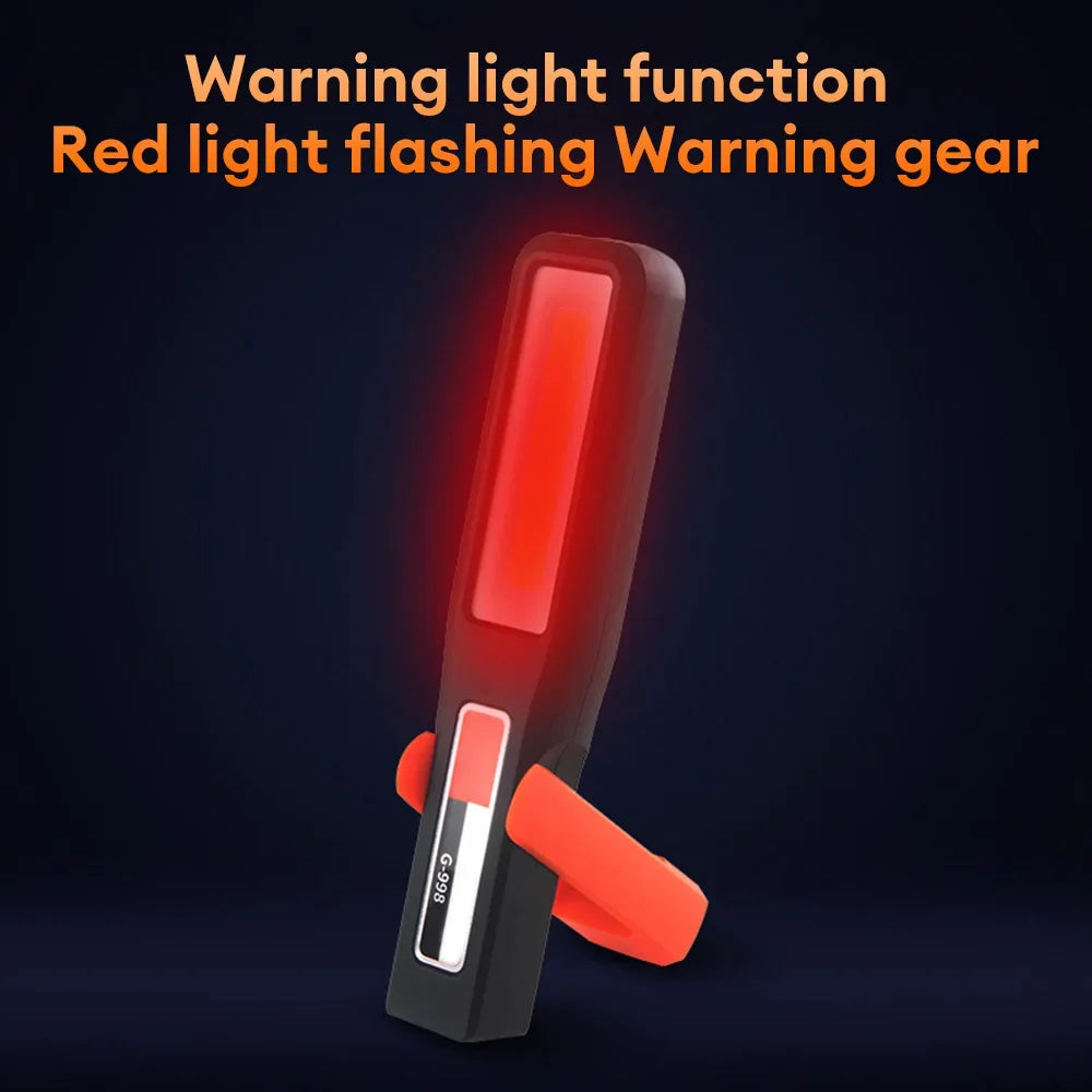 Linterna LED COB Recargable USB con Imán para Taller y Garaje