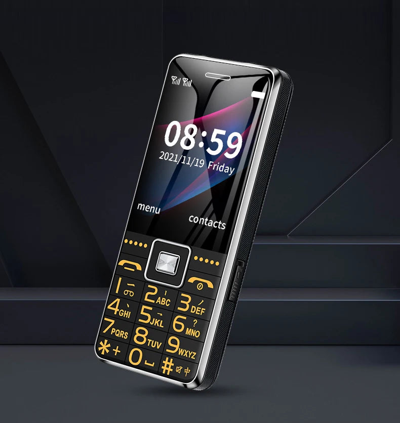 Teléfono GSM 2G BAR G600, tarjeta SIM Dual, batería de 6800mAh, tecla grande SOS, pantalla de 2,4 pulgadas, teléfono móvil para ancianos y mujeres, reccodificador de MP3