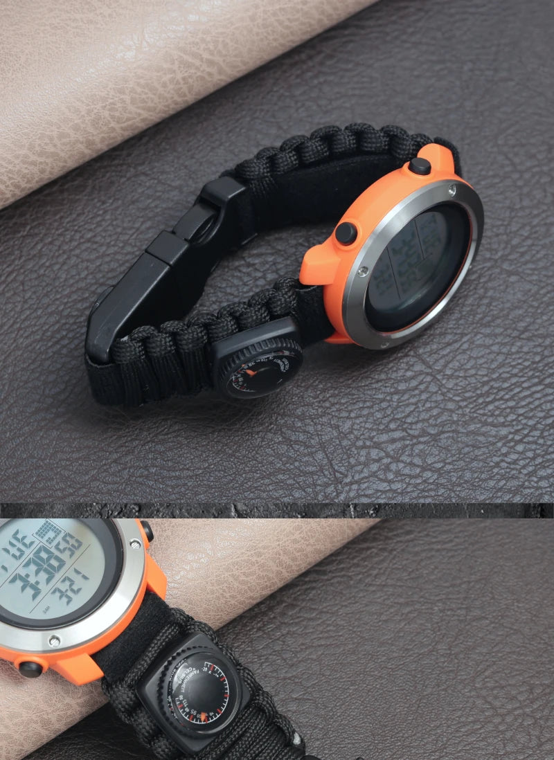 Reloj Digital Deportivo SHIYUNME con Brújula, Termómetro y LED Militar